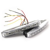 Дневные ходовые огни МАЯК DRL-UNE 8 диодов (155x18x45мм, комплект)