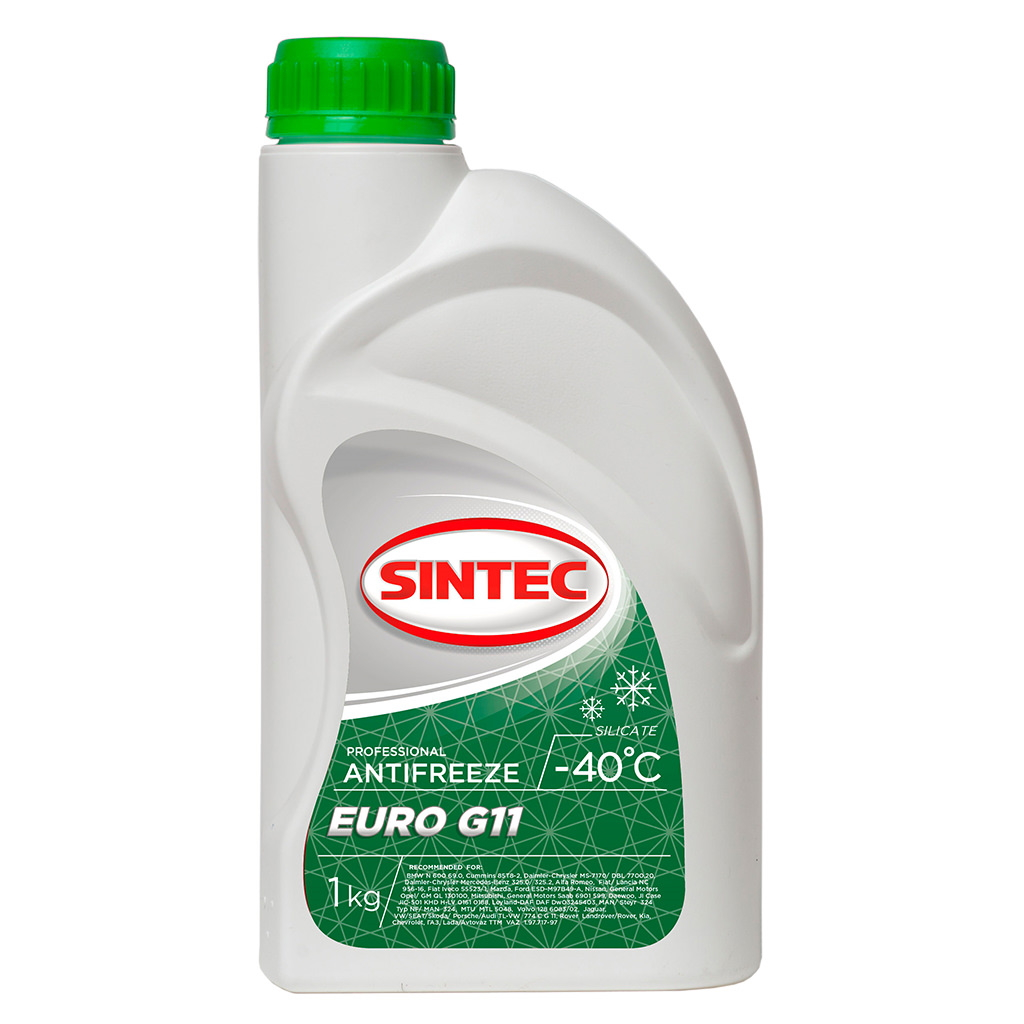 Антифриз SINTEC EURO G-11 зеленый, 1кг