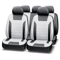 Чехлы универсальные PREMIER «PLATINUM VIP», экокожа (чёрный/белый)