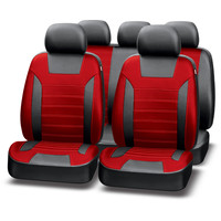 Чехлы универсальные PREMIER «PLATINUM VIP», экокожа (чёрный/красный)