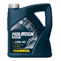 Моторное масло MANNOL MOLIBDEN BENZIN 10W-40 SL/CF, A3/B3, полусинтетическое, 4л