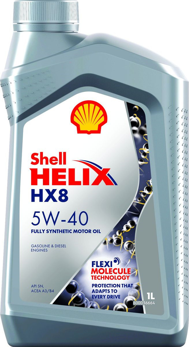 Моторное масло SHELL Helix HX8 5W-40, синтетическое, 1л